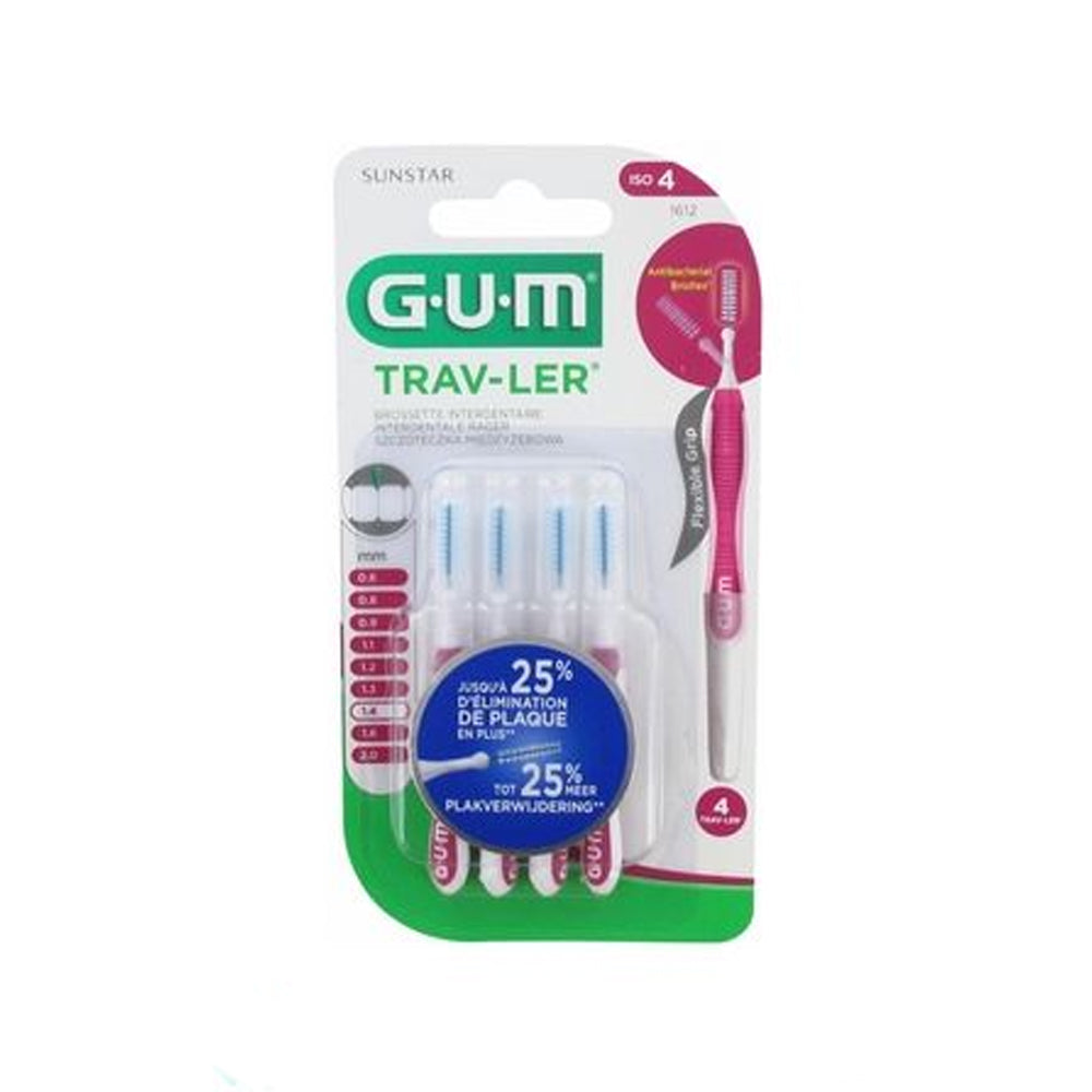 GUM Trav-ler Interdental Brushes 1612 1.4 mm (4pcs)