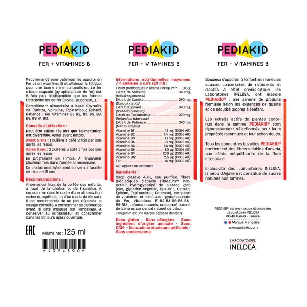 Pediakid Iron + Vitamin B Complex