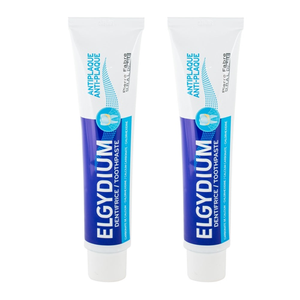 Elgydium Anti-Plaque Toothpaste (Pack of 2 x 75ml)