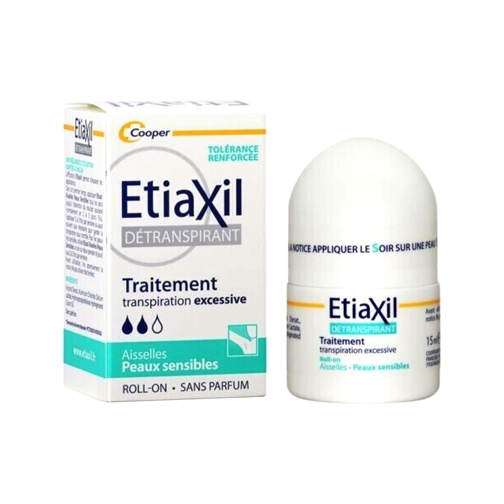 Etiaxil Antiperspirant Roll-On Treatment for Armpits Sensitive Skins, 15ml